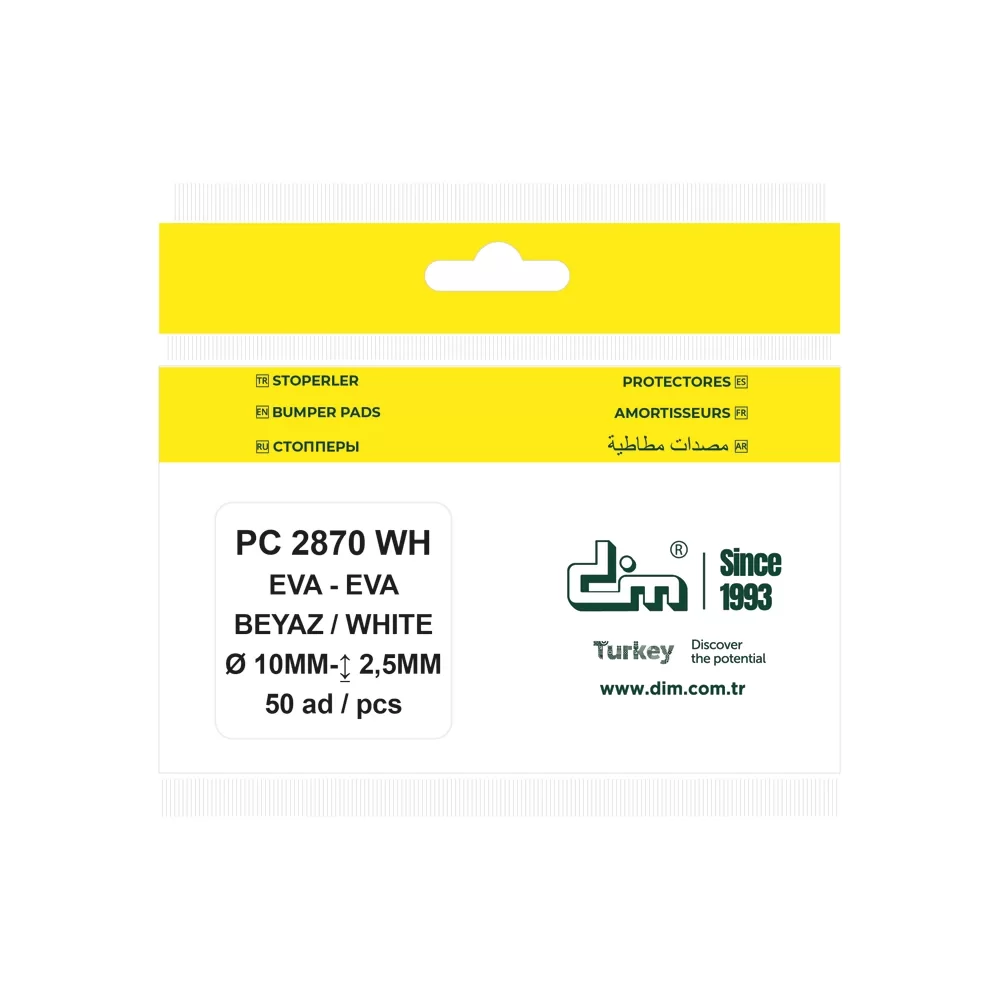 Picture of Dolap Kapağı Çekmece için Yapışkanlı EVA Ses Yalıtım Stoperi - BEYAZ