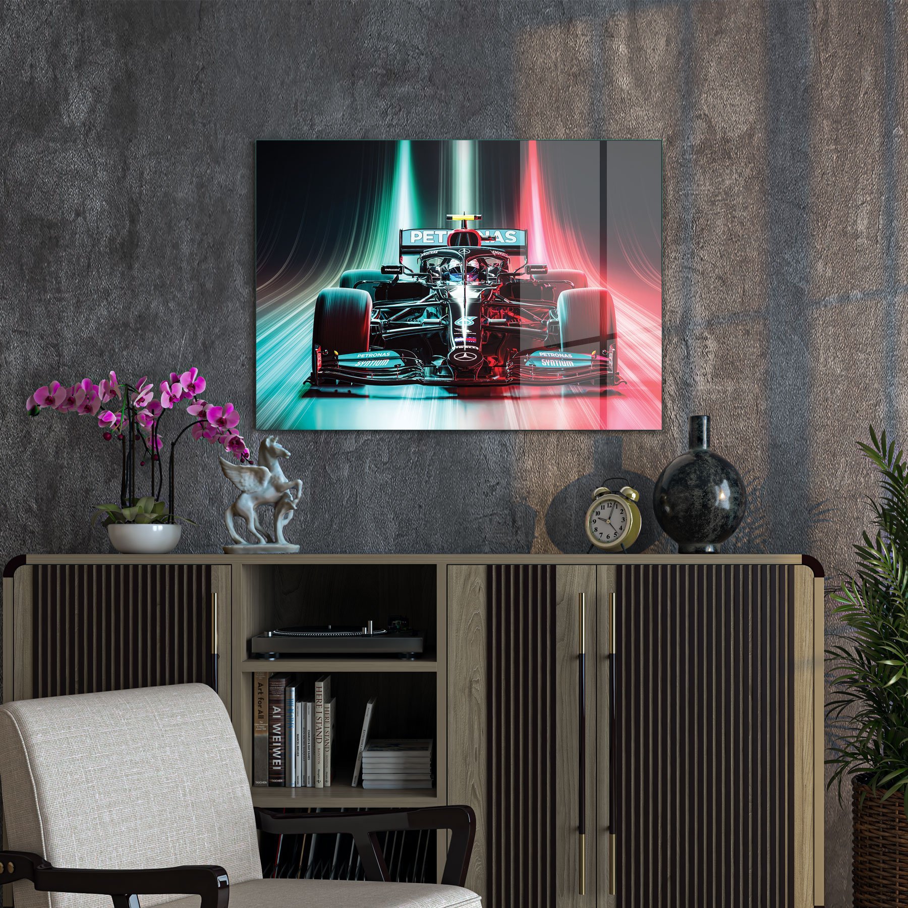 Picture of Decovetro Cam Tablo Formula 1 Neon 70x100 cm