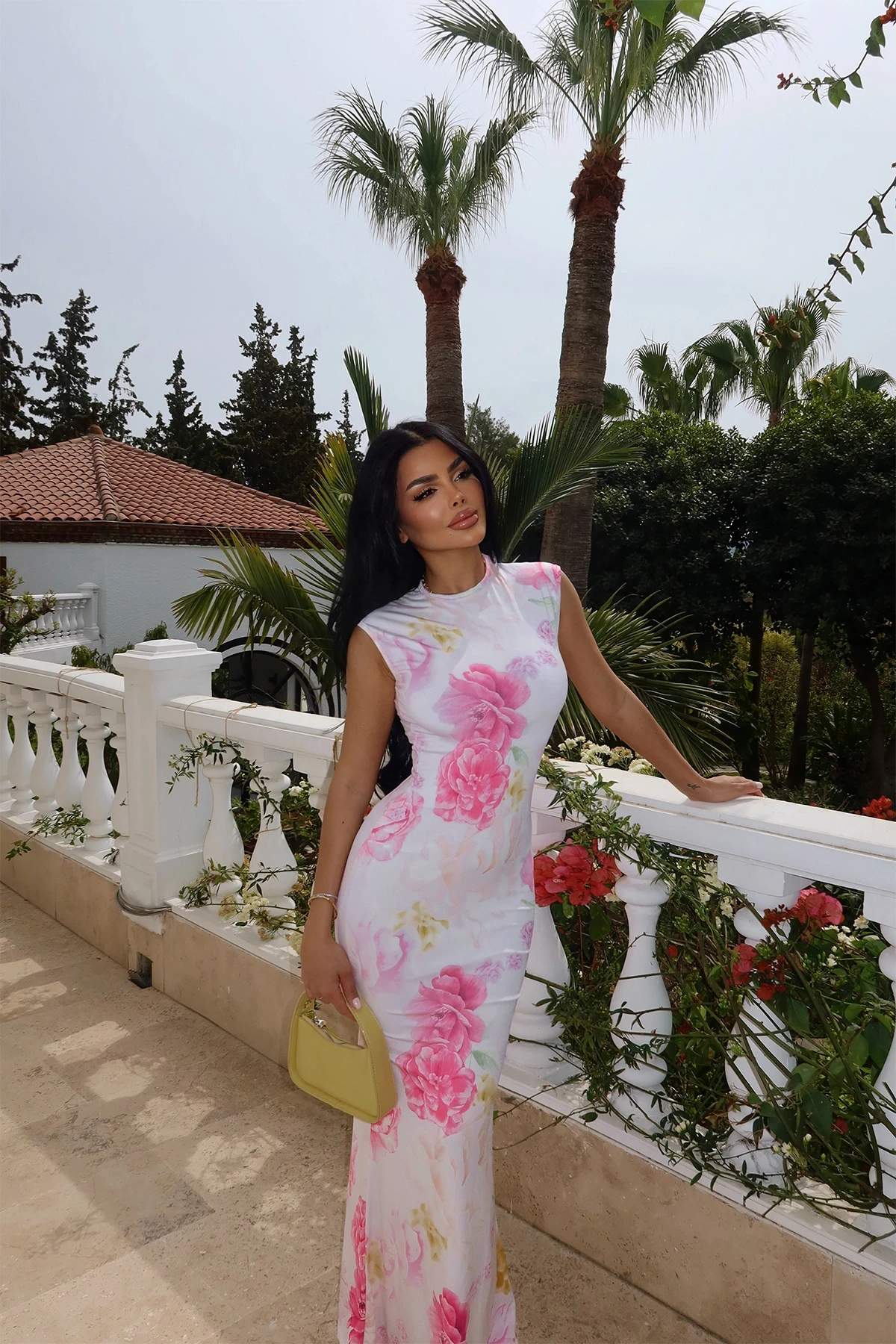 Picture of White Samsara Floral Print Dress