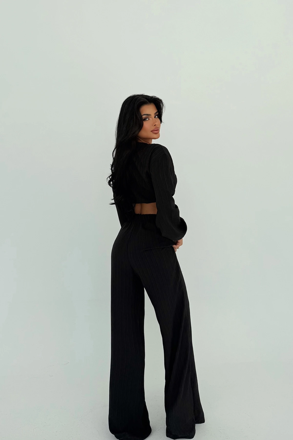 Picture of Black Adelina Tie-Up Suit