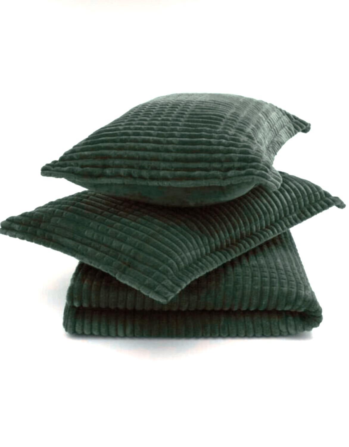 Picture of Merinos Modern Line 3 Parça Çift Kişilik Battaniye Seti Kutulu 220x240 Haki