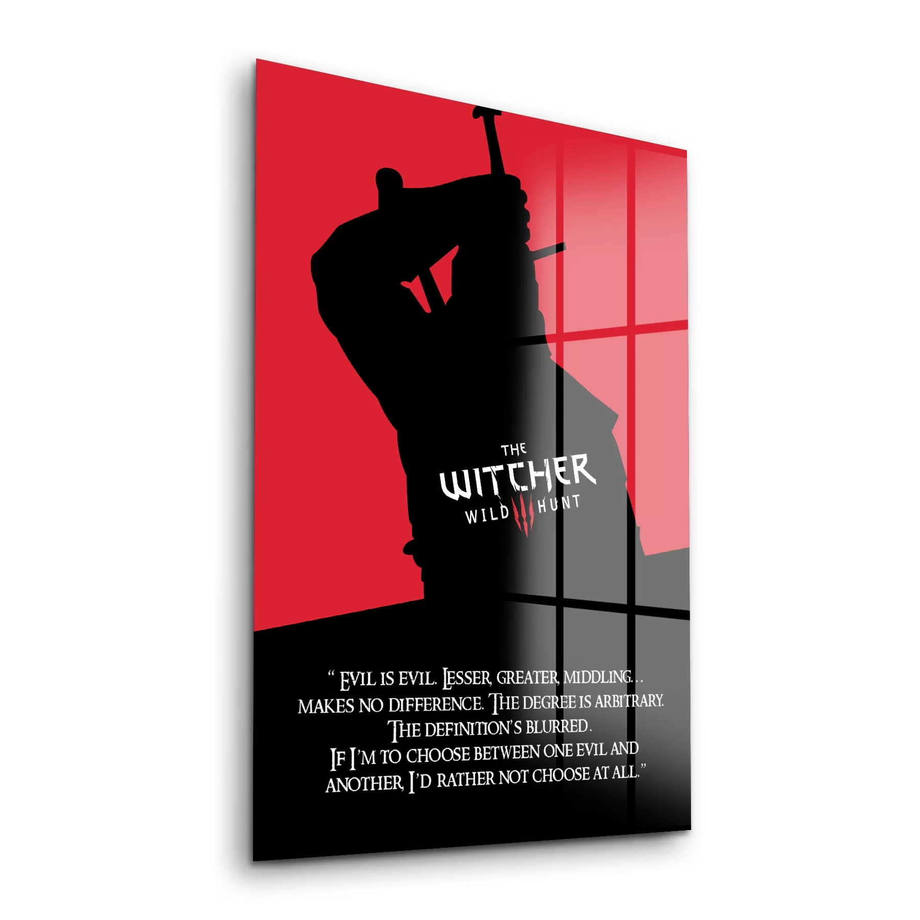 Picture of Decovetro Cam Tablo Witcher Evil is Evil 70x100 cm