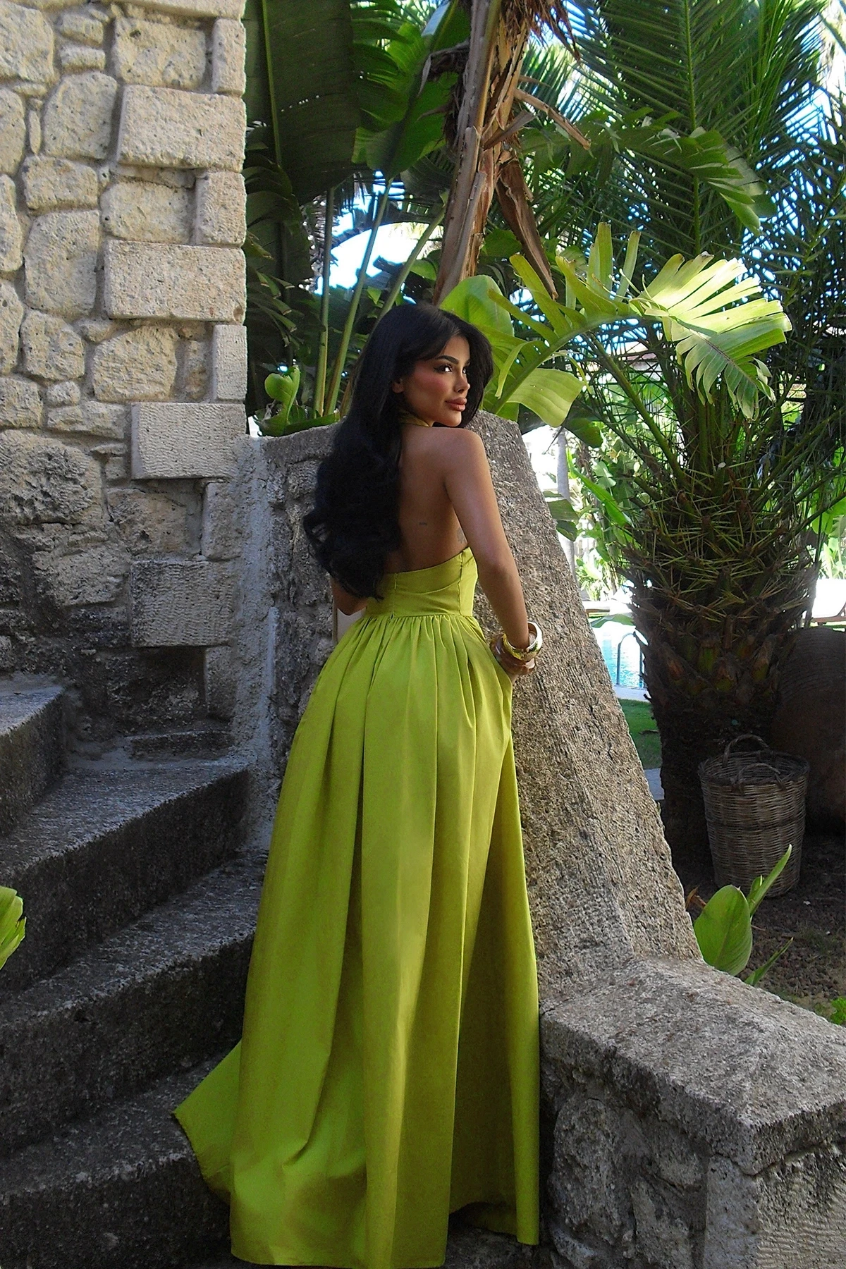 Picture of Oil Green Tania Dress