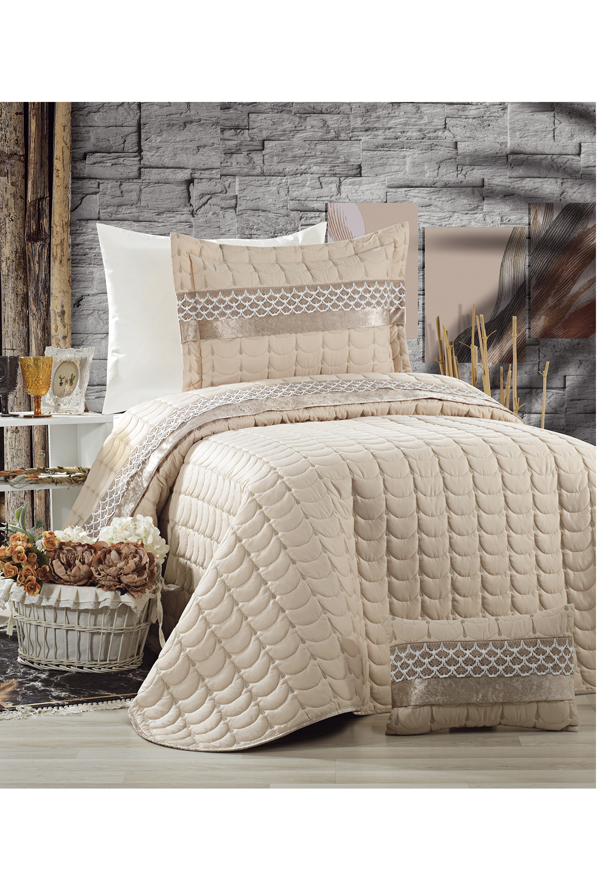 Picture of Colors Micro Tek Kişilik Yatak Örtüsü Cappucino