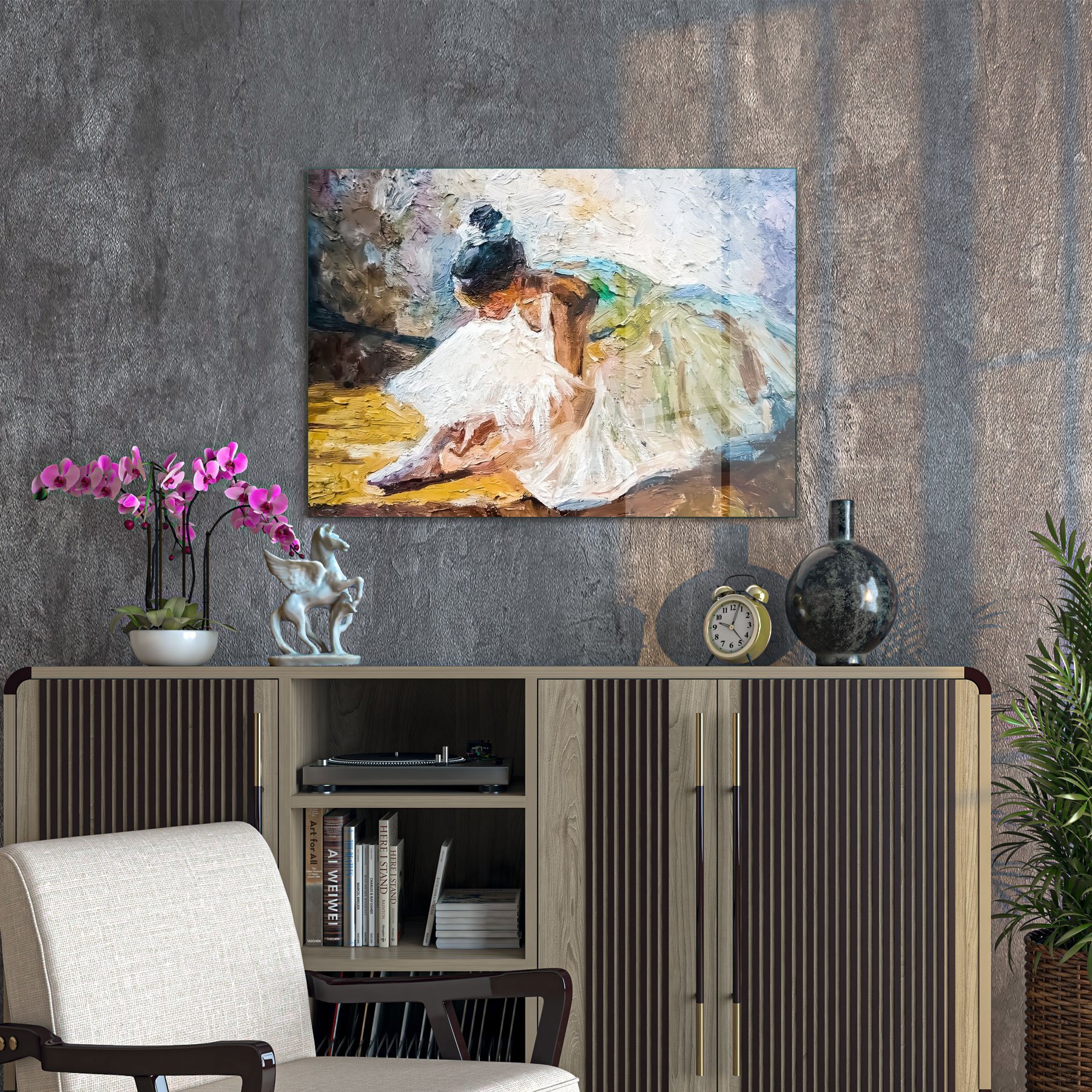 Picture of Decovetro Cam Tablo Yağlı Boya Balerin 30x40 cm