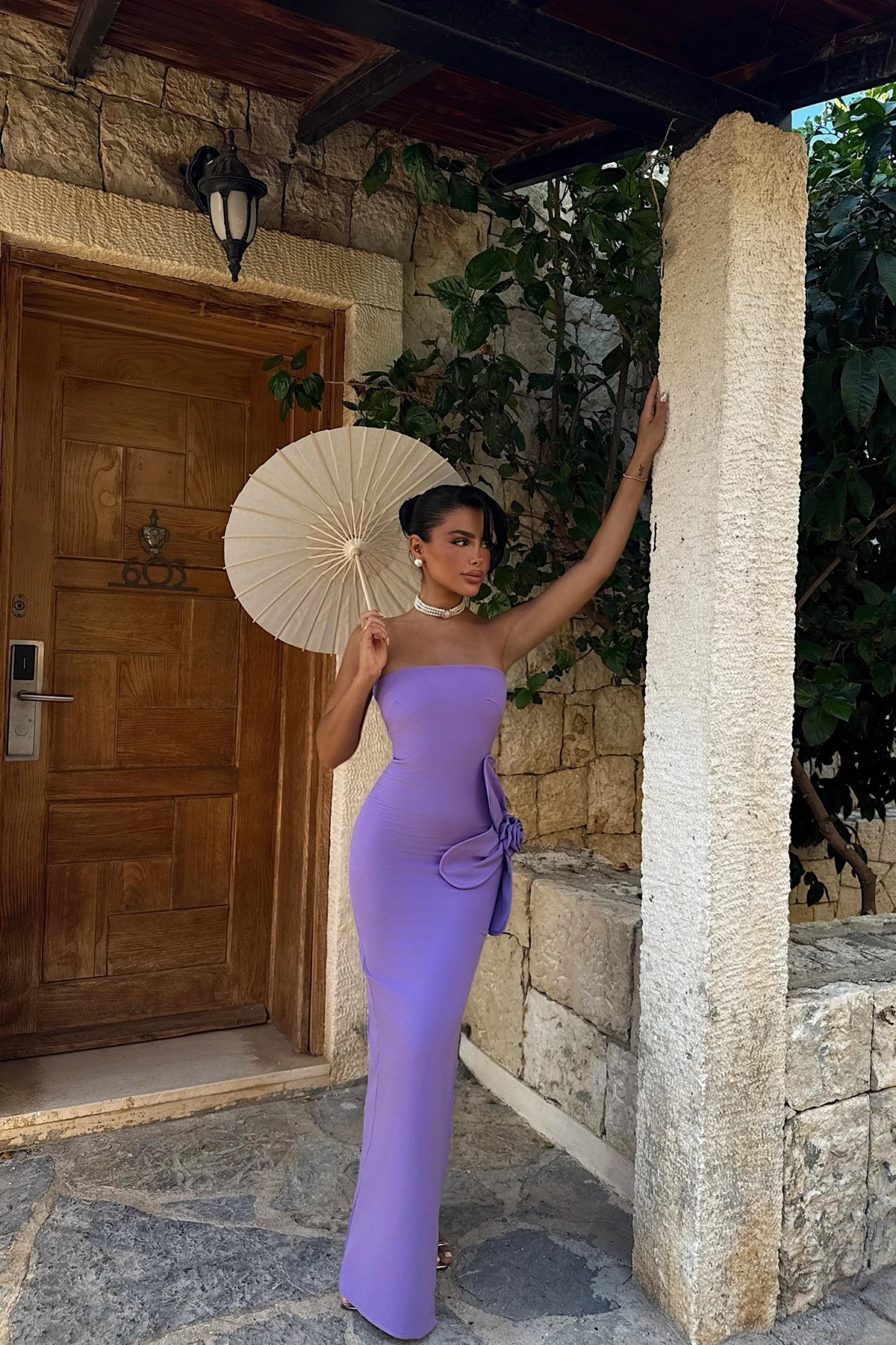 Picture of Purple Daysi Strapless Dress
