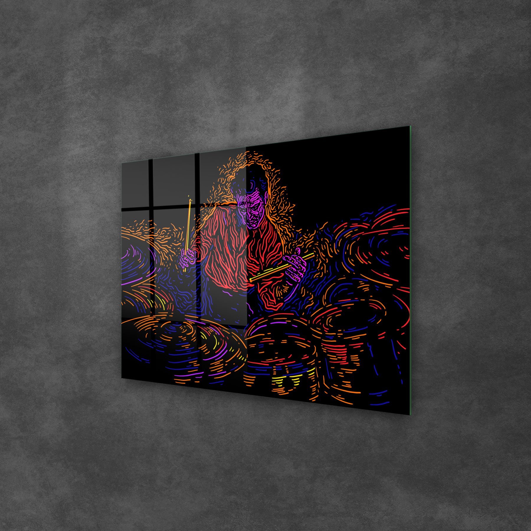 Picture of Decovetro Cam Tablo Jazz Drummer 50x70 cm