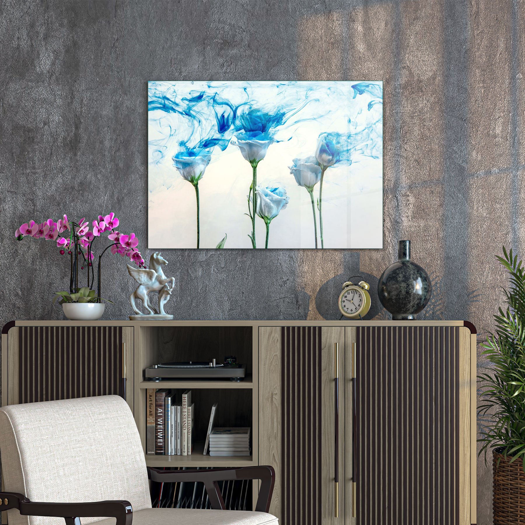 Picture of Decovetro Cam Tablo Beyaz Güller 70x100 cm