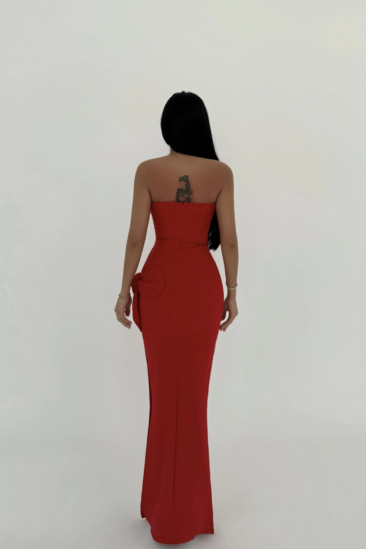 Picture of Red Daysi Strapless Dress