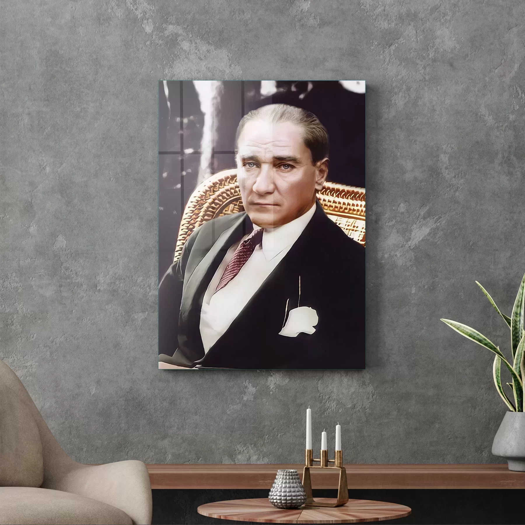 Picture of Decovetro Cam Tablo Kahraman Atatürk 30x40 cm