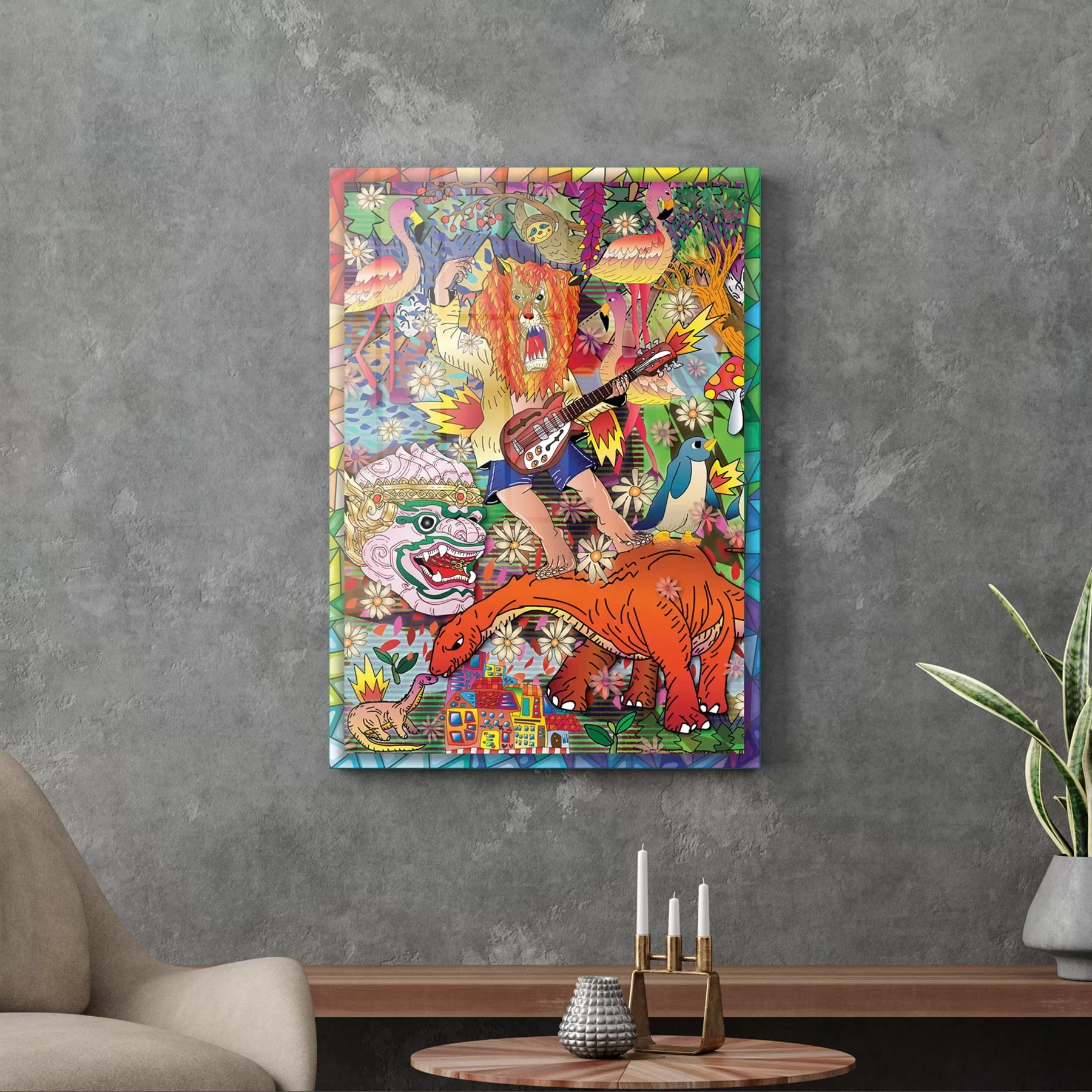 Picture of Decovetro Cam Tablo Pop Art Karma 30x40 cm