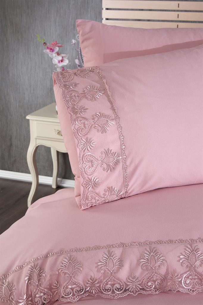 Picture of Fransız Dantelli Öykü Çeyizlik Nevresim Takımı Pudra