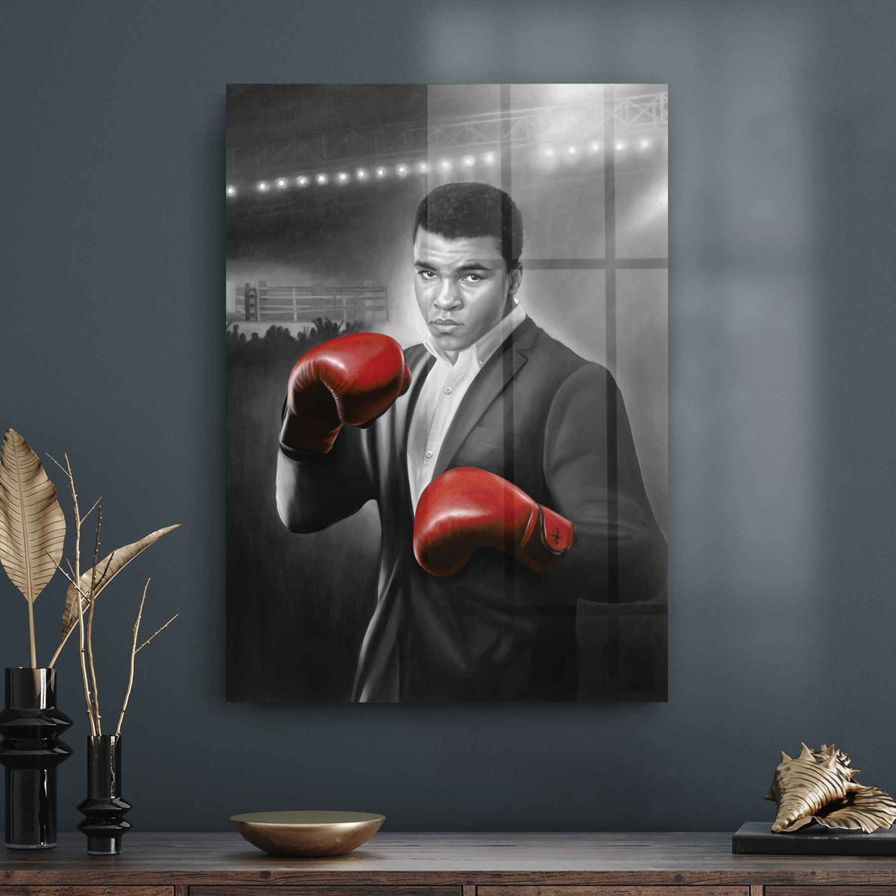 Picture of Decovetro Cam Tablo Muhammed Ali 30x40 cm