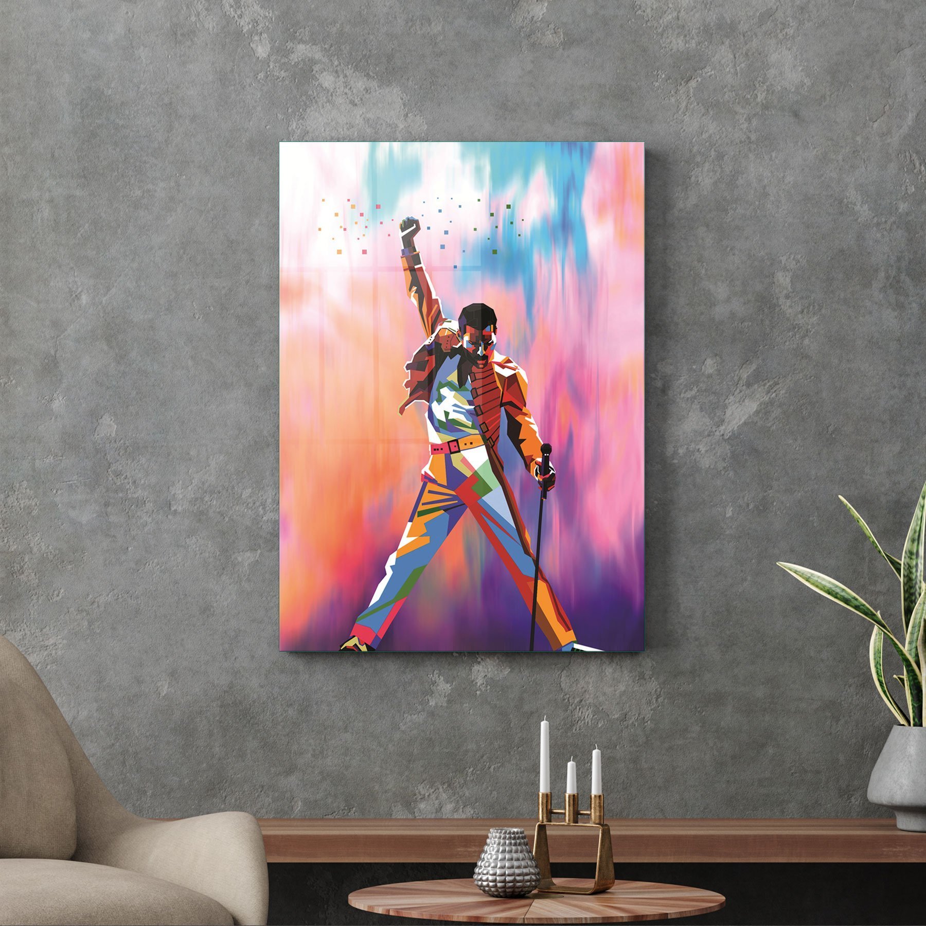 Picture of Decovetro Queen Freddie Mercury Tablo illüstrasyon 30x40 cm