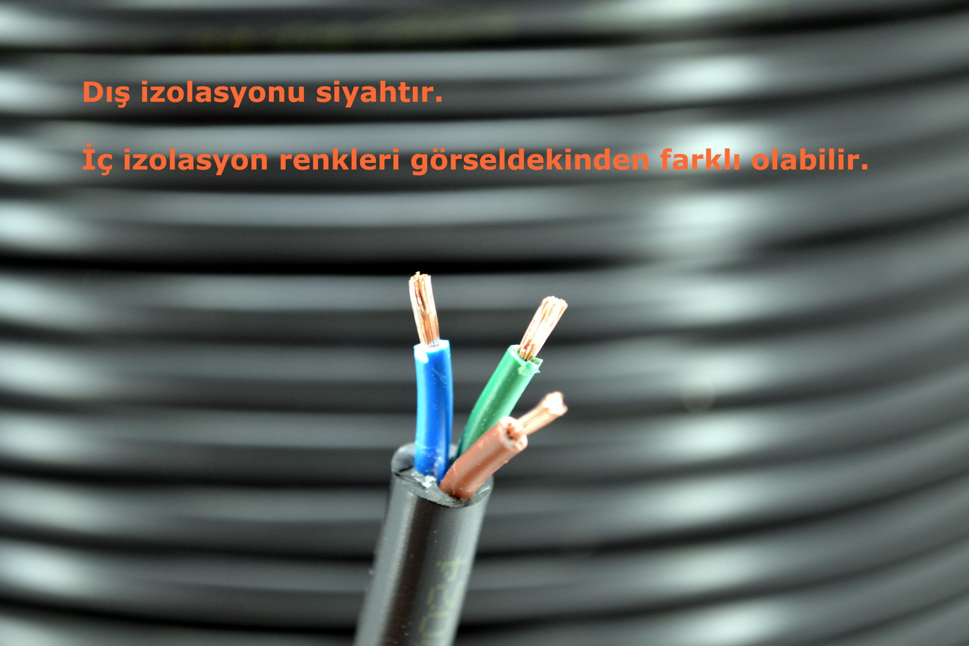 Picture of 100 Metre Siyah 3x1,00mm² Bakır TTR Kablo ANNW