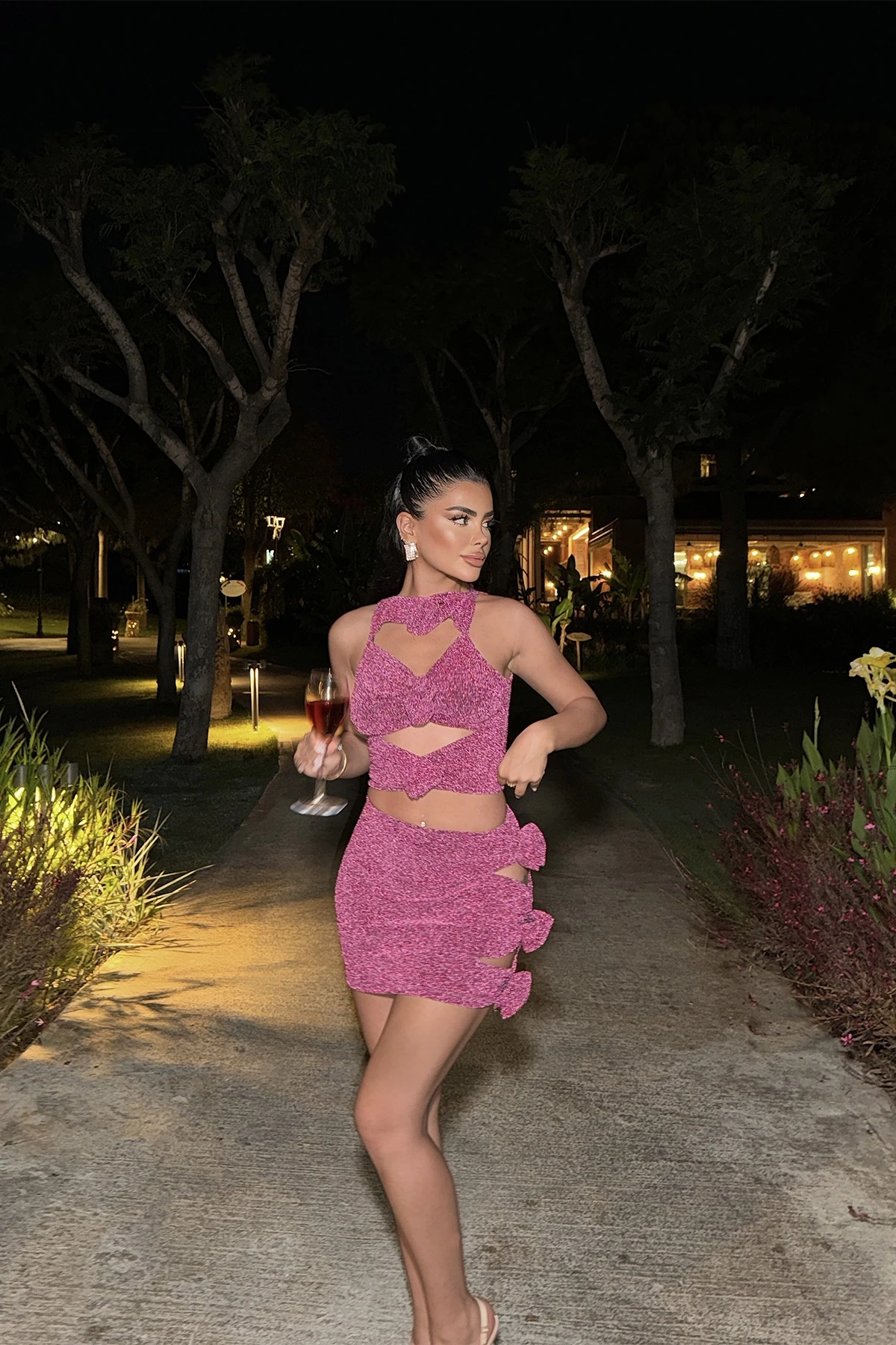 Picture of Dusty Rose Agnes Glitter Set