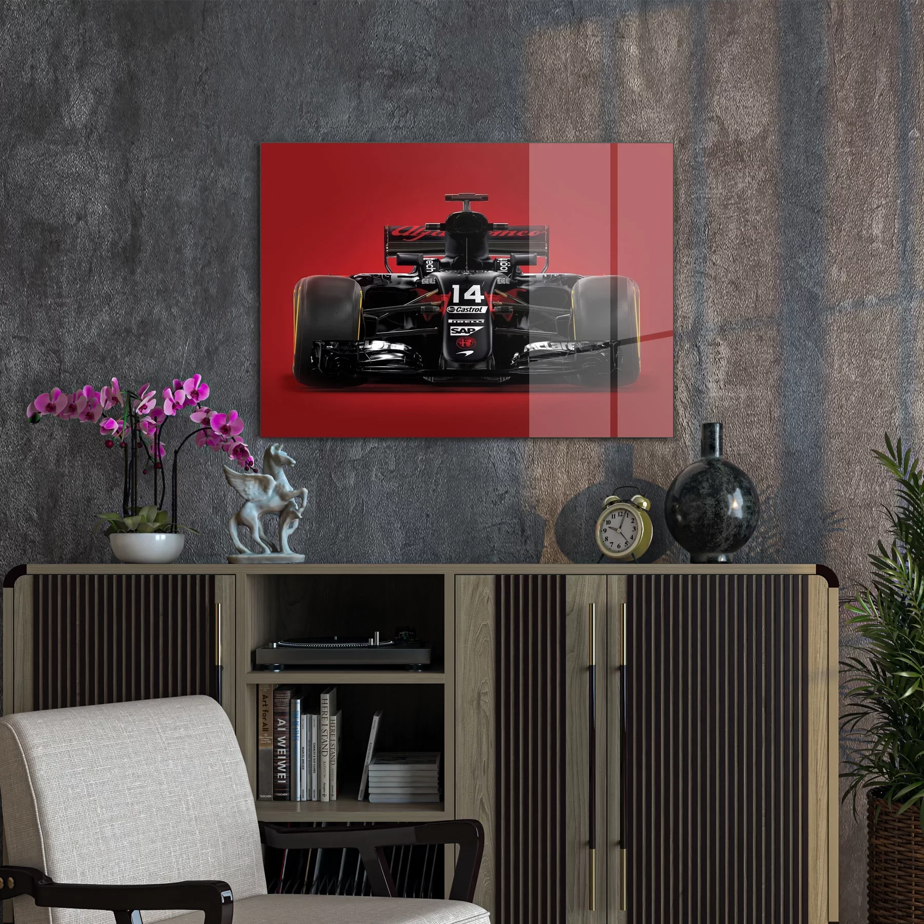 Picture of Decovetro Cam Tablo Formula 1 Red 70x100 cm