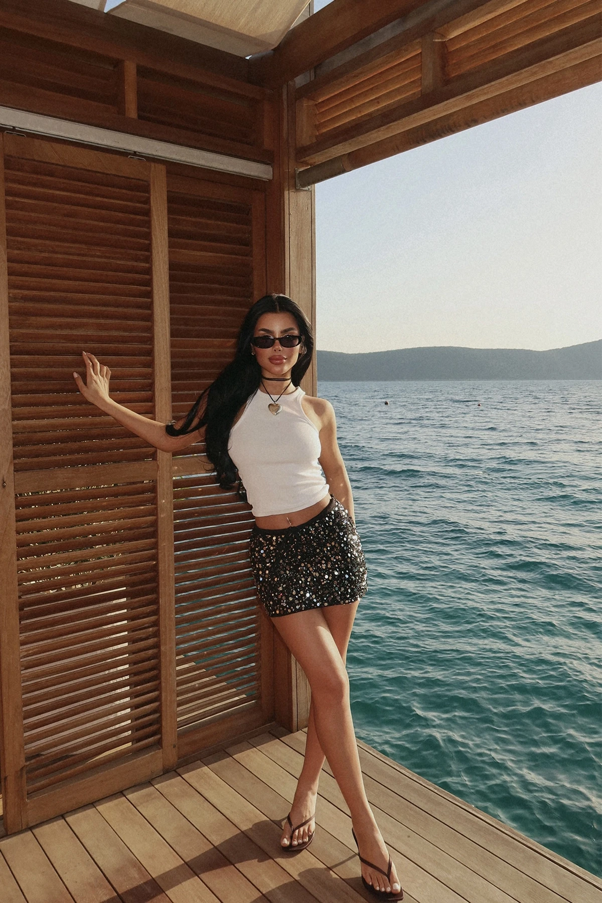 Picture of Gray Tied Mini Skirt