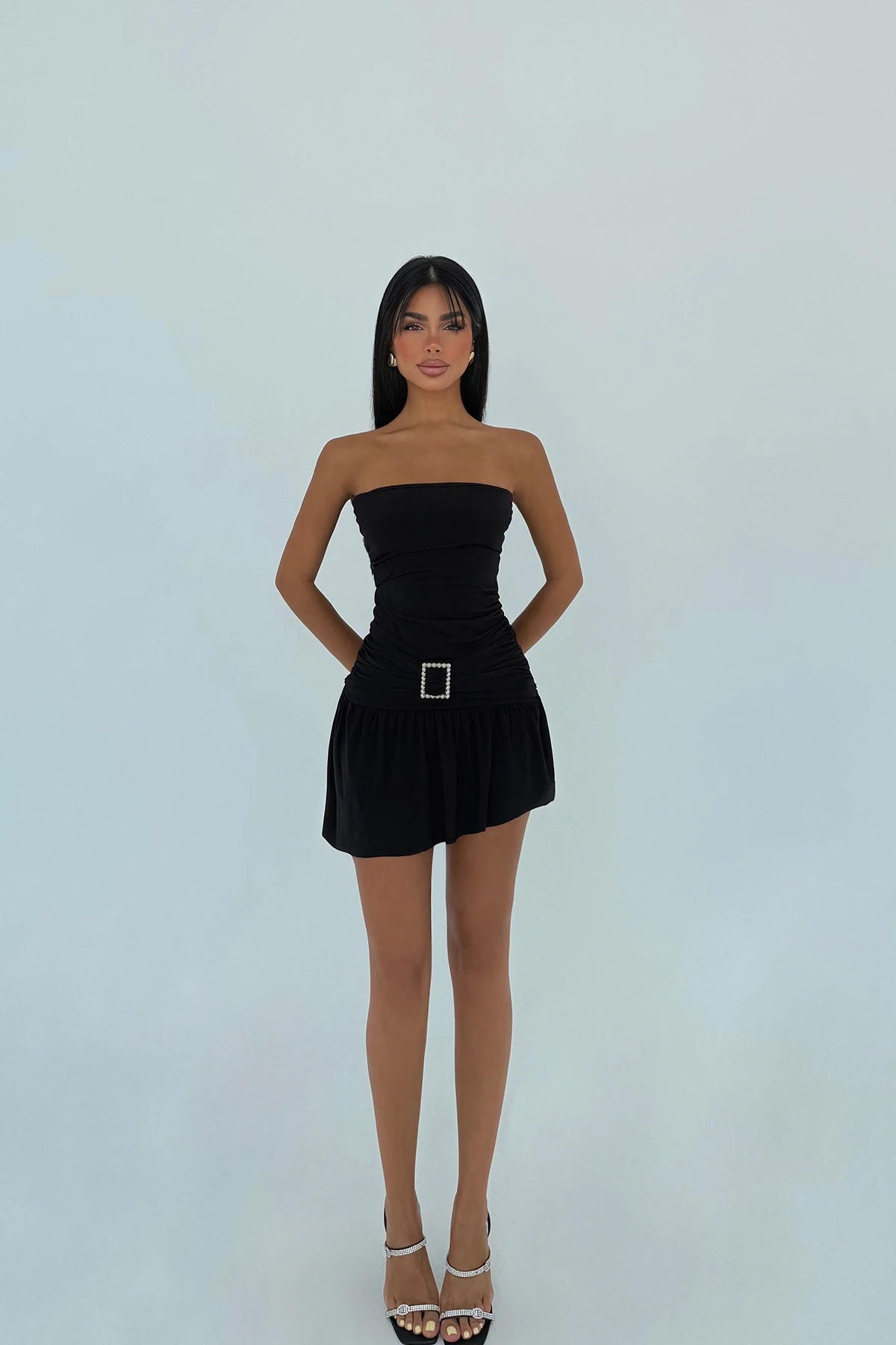 Picture of Black Jody Mini Dress with Stone Accessorize