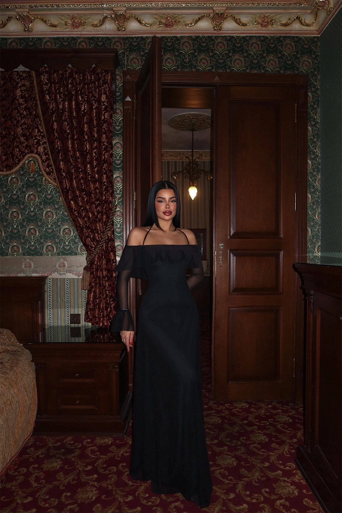 Picture of Black Raelle Long Tulle Dress