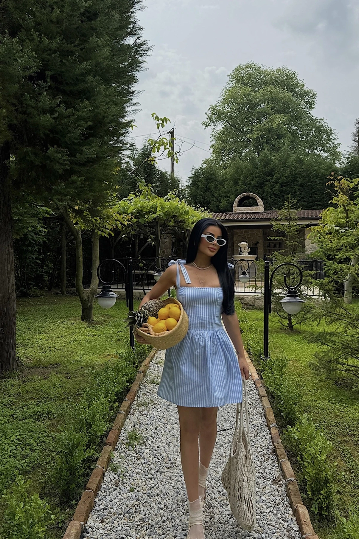 Picture of Blue Striped Mini Dress
