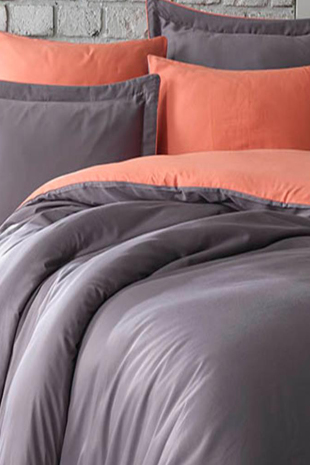 Picture of Tuana Çift Kişilik Nevresimli Battaniye Seti Turuncu