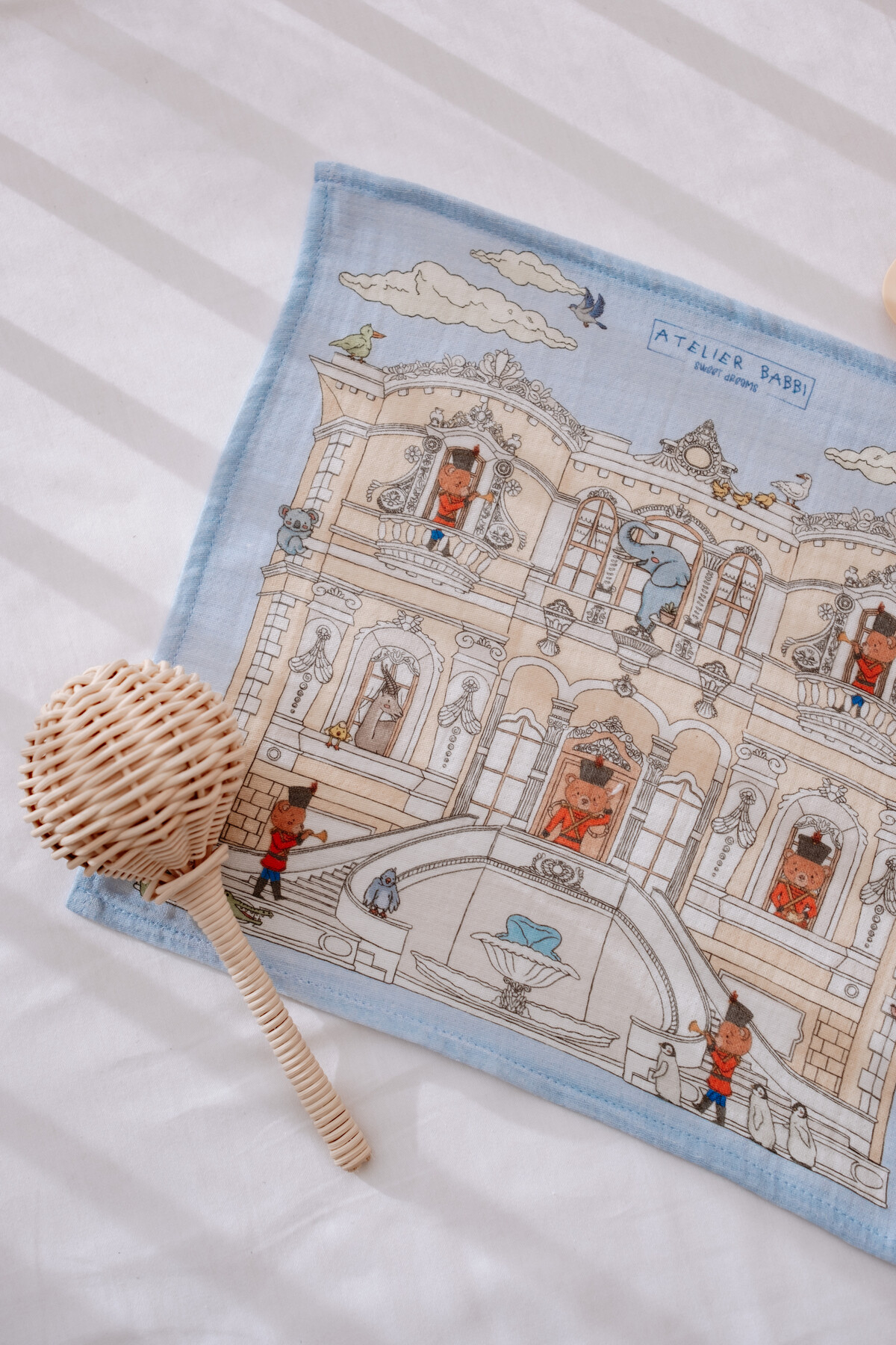 Picture of Müslin Bebek Örtüsü Ve 3’Lü Ağız Bezi Seti - Küçüksu Kasrı