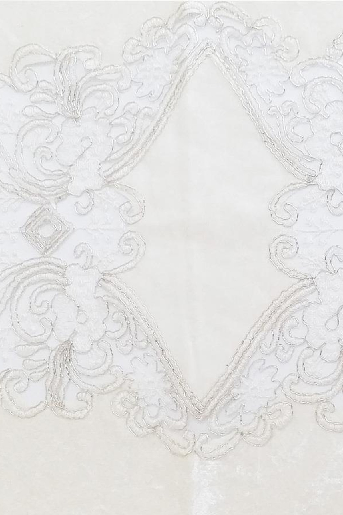 Picture of Fransız Güpürlü Yasemin Kadife Salon Takımı 5 Parça Krem