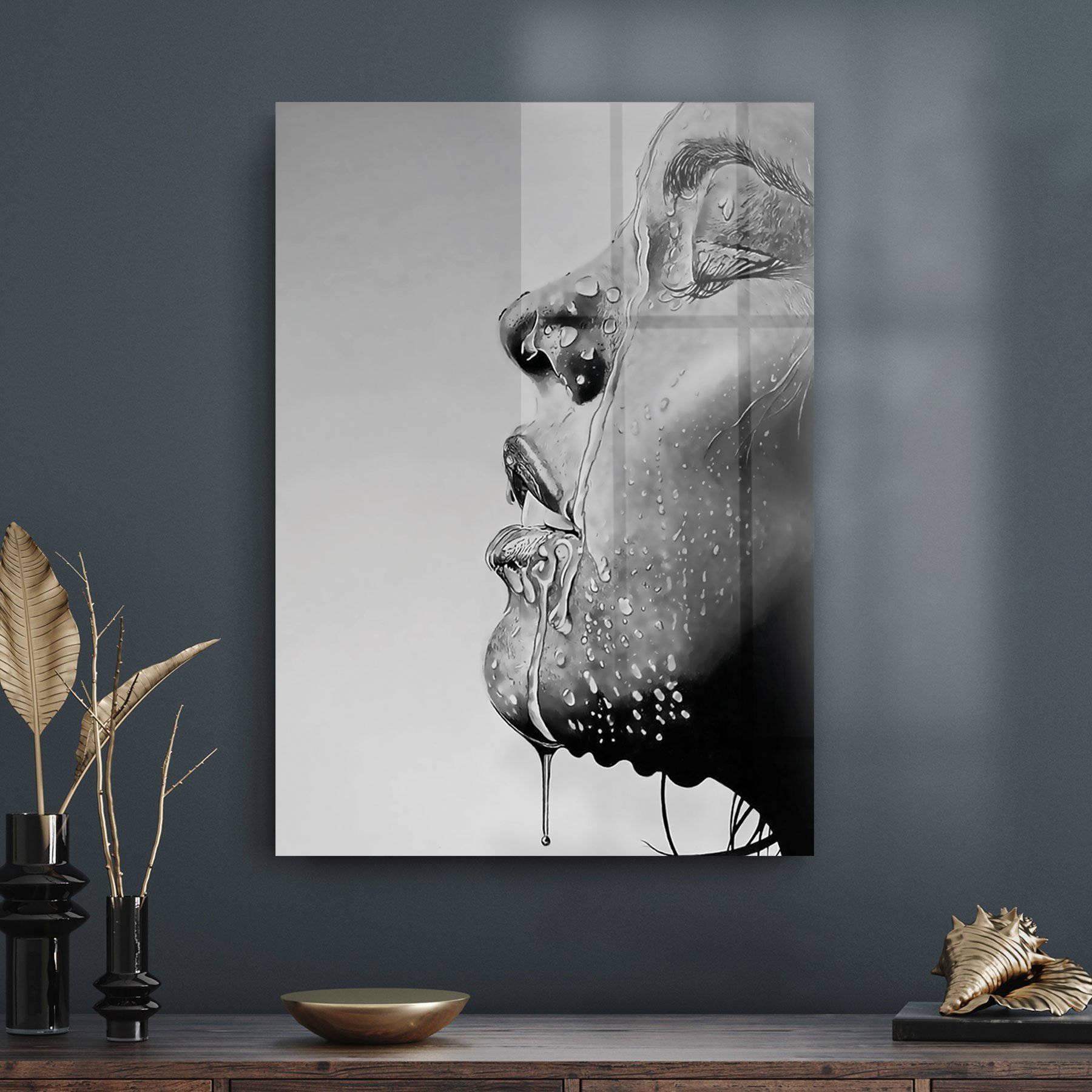 Picture of Decovetro Cam Tablo Black Girl 30x40 cm