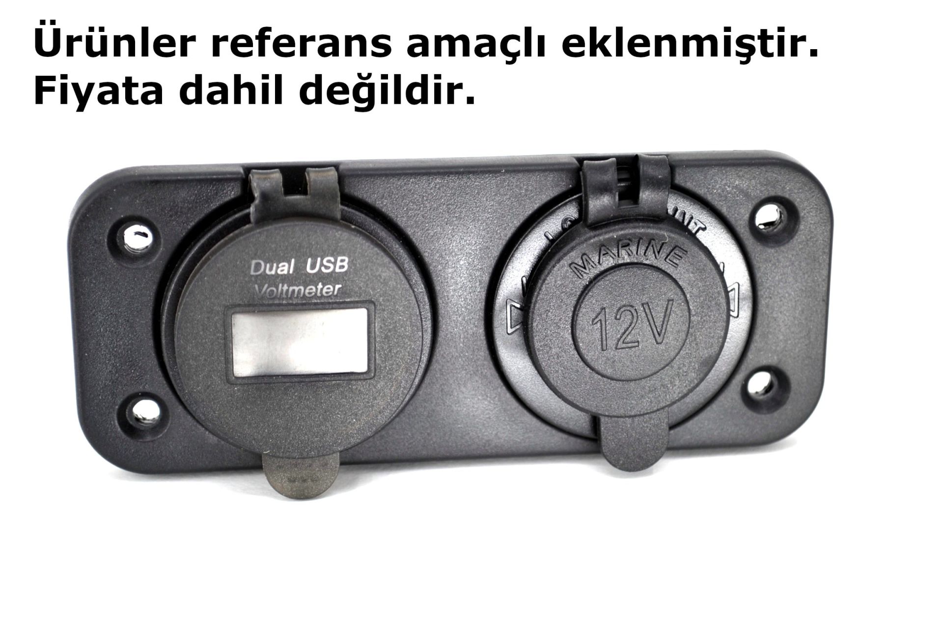 Picture of 2 Yuvarlak Delikli Pano Montaj Port Plastik Yuva Çakmak USB Panel MT-SK62