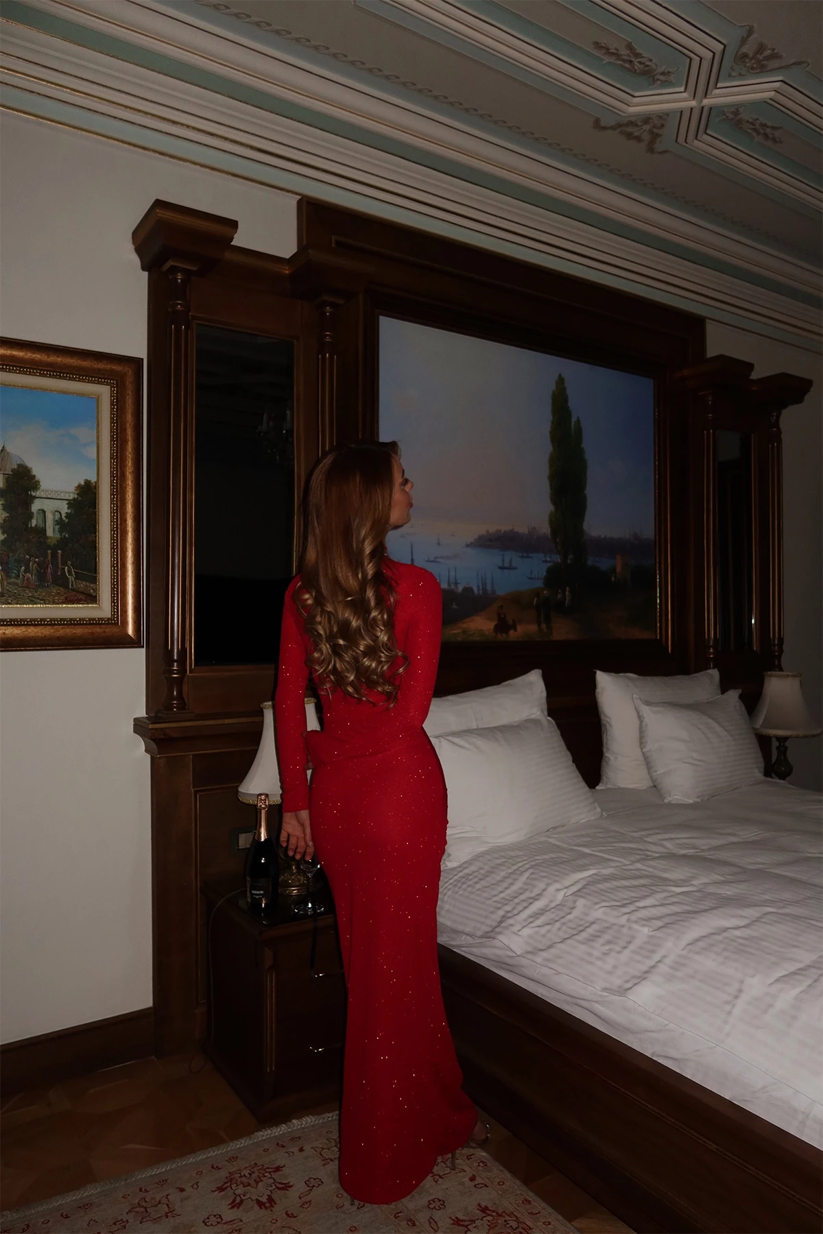 Picture of Red Antina Glitter Dress