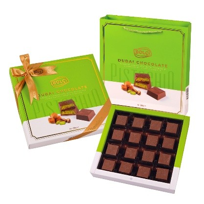 Picture of PISTACHIO KADAYIF FILLED MILK CHOCOLATE 256g