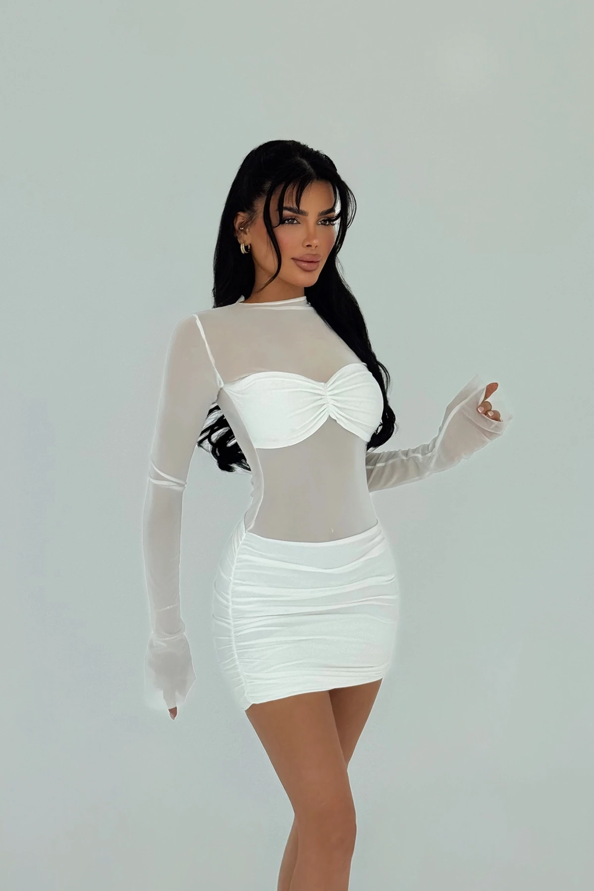 Picture of White Transparent Mini Dress