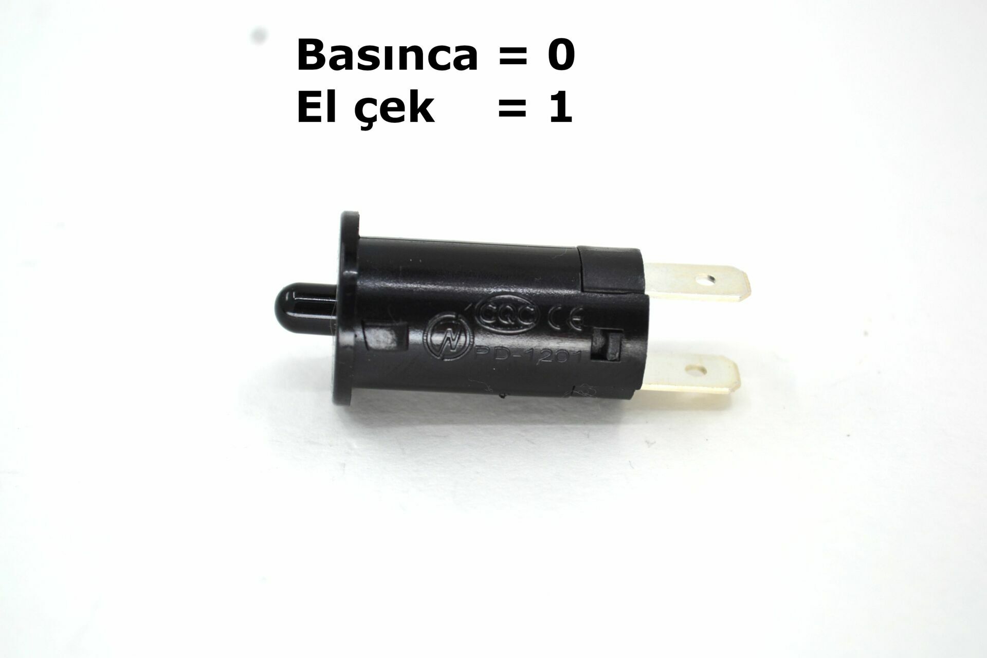 Picture of Karavan Kapı Kapak Dolap Butonu Anahtarı 1-0 Ters Çalışan Siyah MT-ANY08