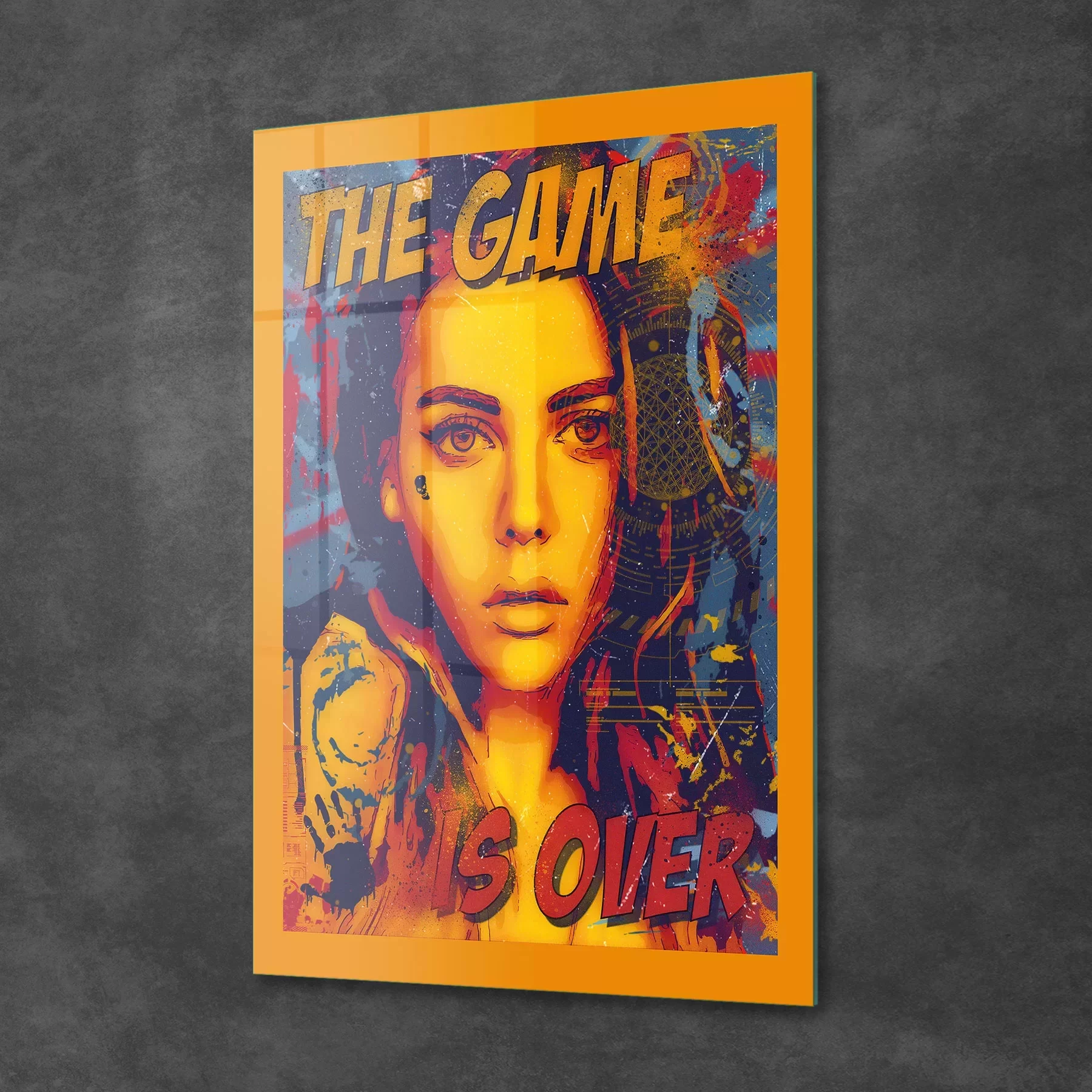 Picture of Decovetro Cam Tablo Game Over Yazılı 30x40 cm