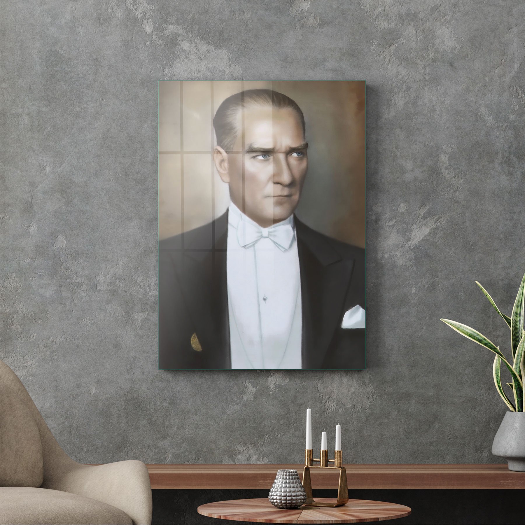 Picture of Decovetro Simokinli Atatürk Cam Tablo 50x70 cm
