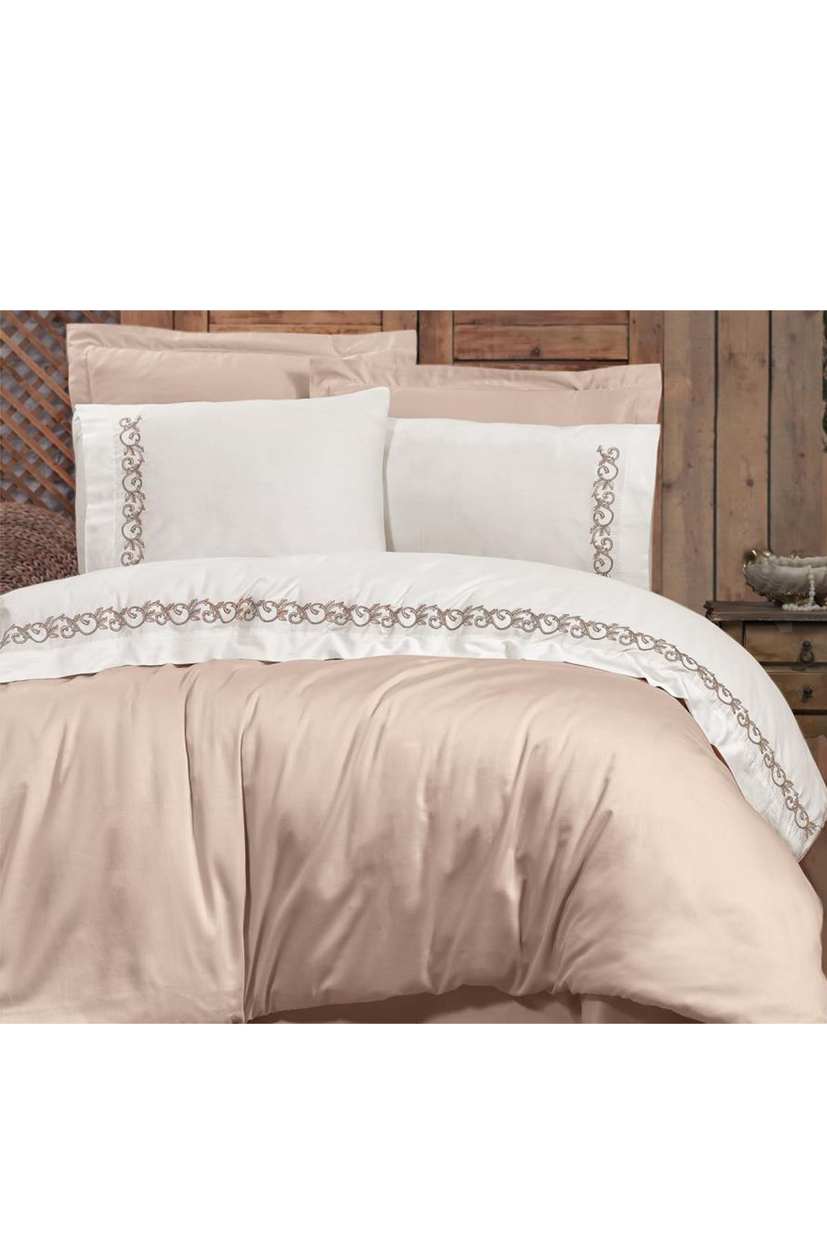 Picture of Serena Nakışlı Nevresim Takımı Bej