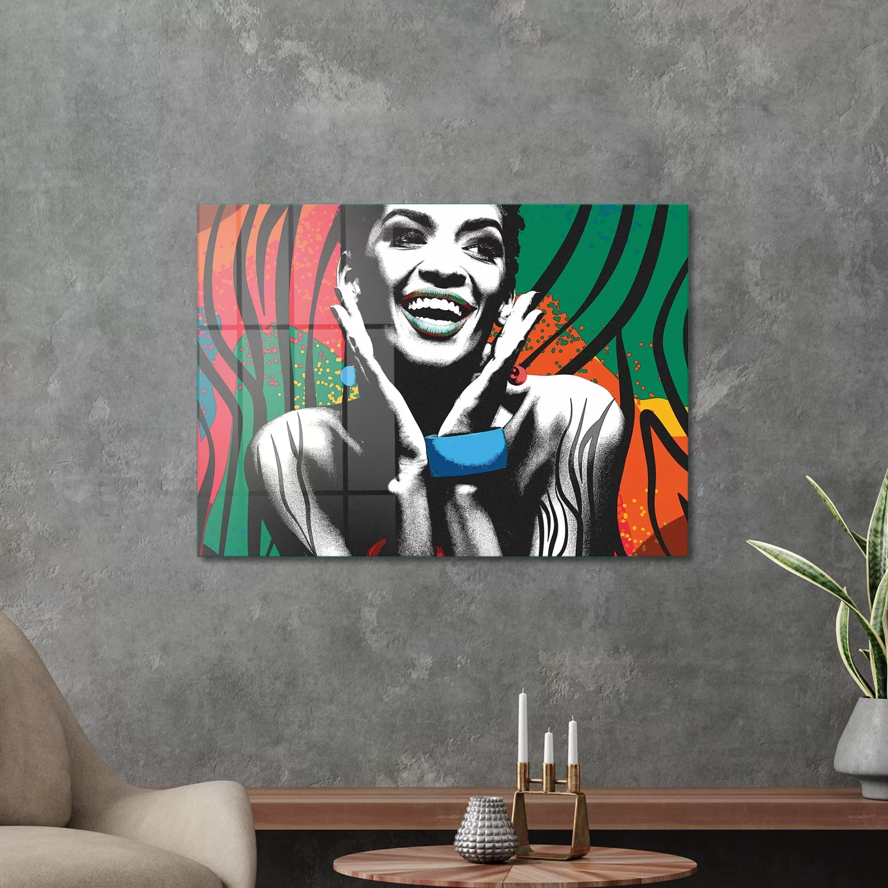 Picture of Decovetro Cam Tablo New Pop Art African Woman 70x100 cm