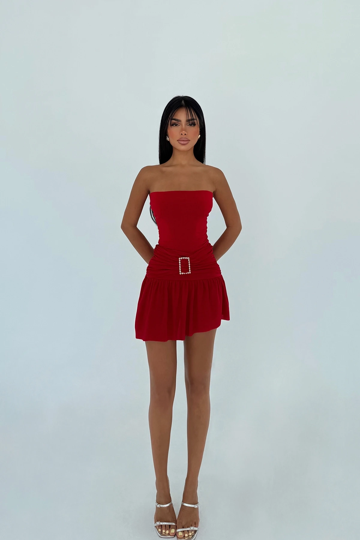Picture of Red Jody Mini Dress with Stone Accessorize