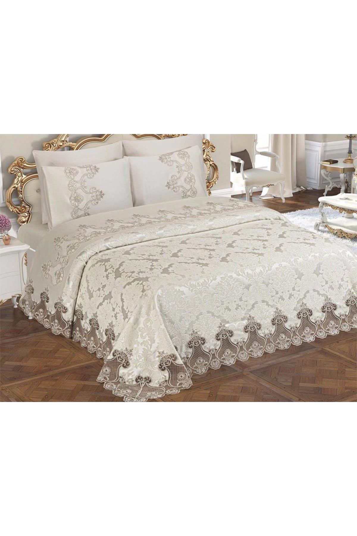 Picture of Çeyizlik Gelin Seti Dubai 7 Parça Krem