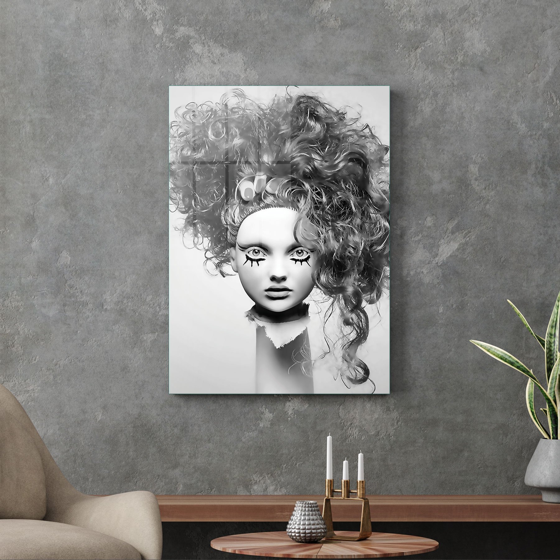 Picture of Decovetro Cam Tablo Hook Girl 30x40 cm