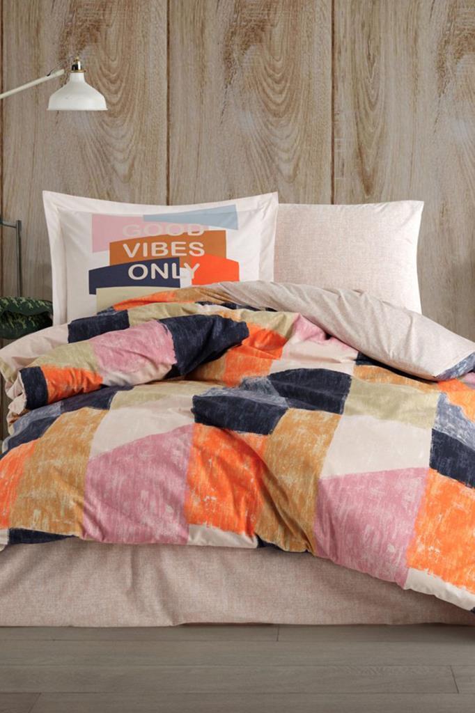 Picture of Bermuda Tek Kişilik Poplin Nevresim Takımı Oranj