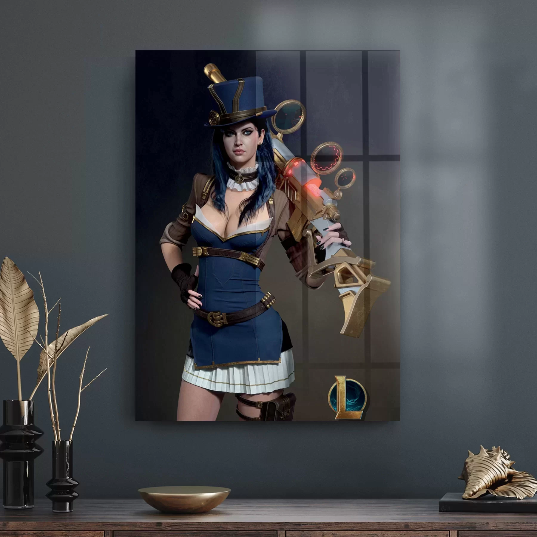 Picture of Decovetro Cam Tablo Lol Caitlyn Kiramman 70x100 cm