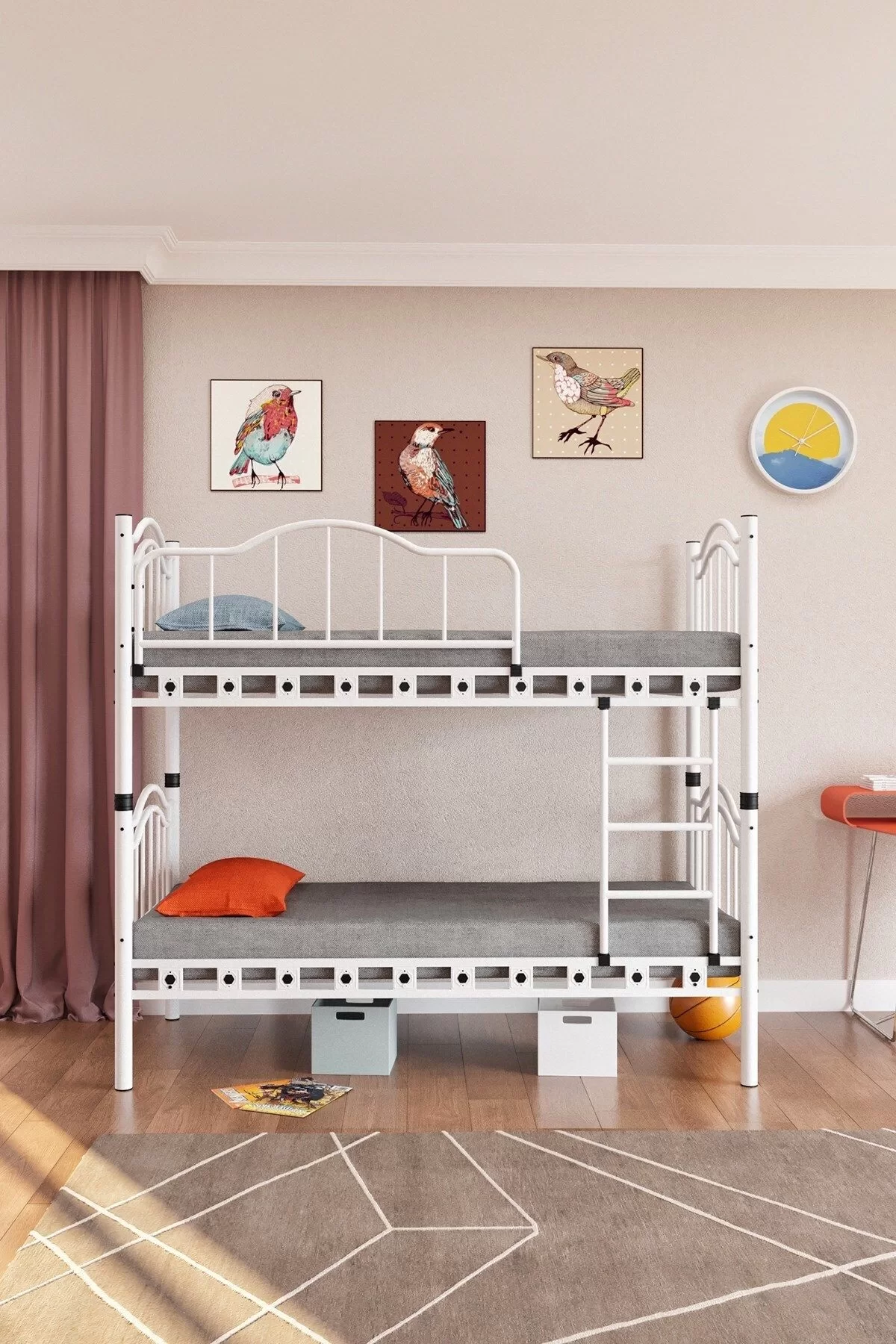 Picture of Belinay Genç Çocuk Odası Metal Ranza Ve Karyola 90x190 Beyaz