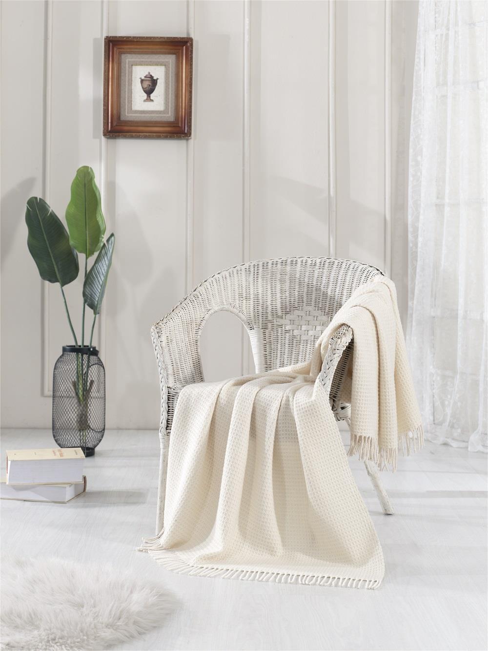 Picture of Dolce Bonita Home Yün-Pamuk Karışımlı TV Battaniye 130x170 Nude