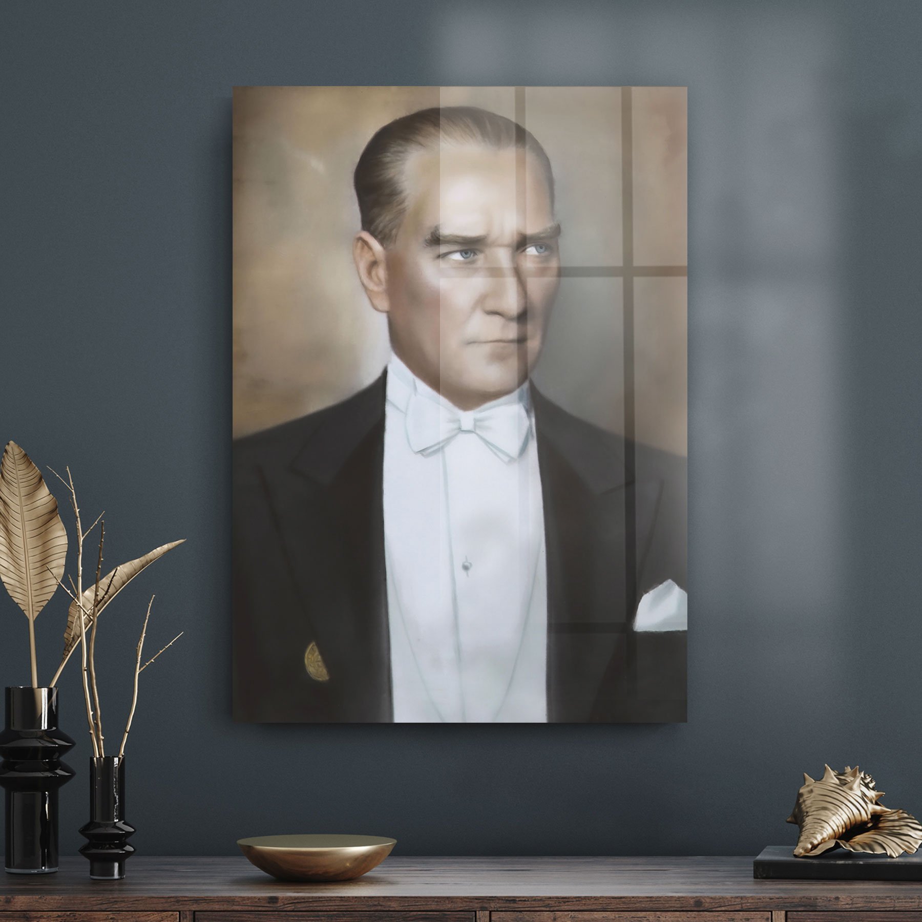 Picture of Decovetro Simokinli Atatürk Cam Tablo 30x40 cm