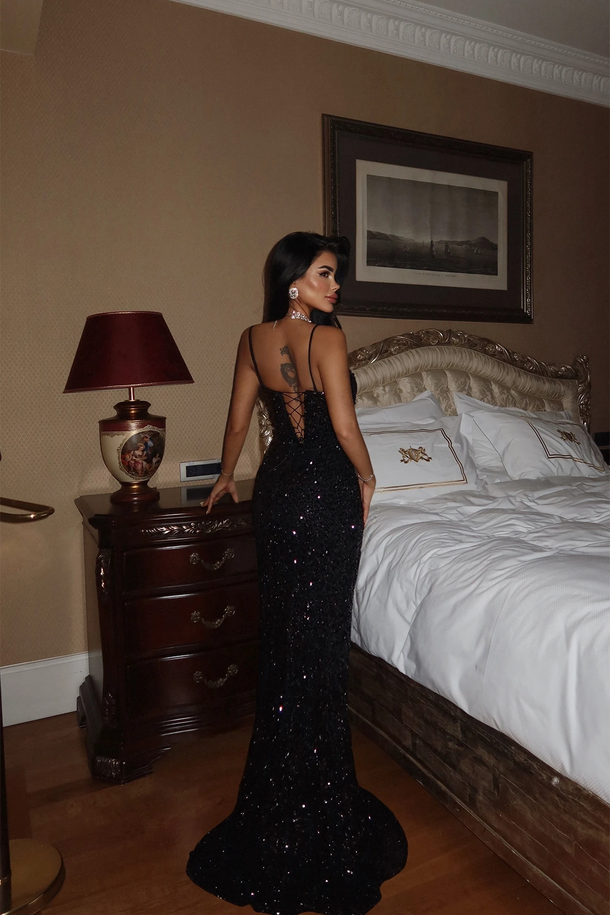 Picture of Black Manish Glitter Dress