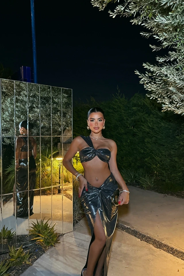 Picture of Gray Megan Skirt Suit