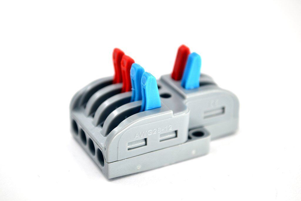 Picture of 10 Adet 2 Giriş 2+2 Çıkış Kablo Konnektörü Mandallı Buat Klemensi MT-KL0204