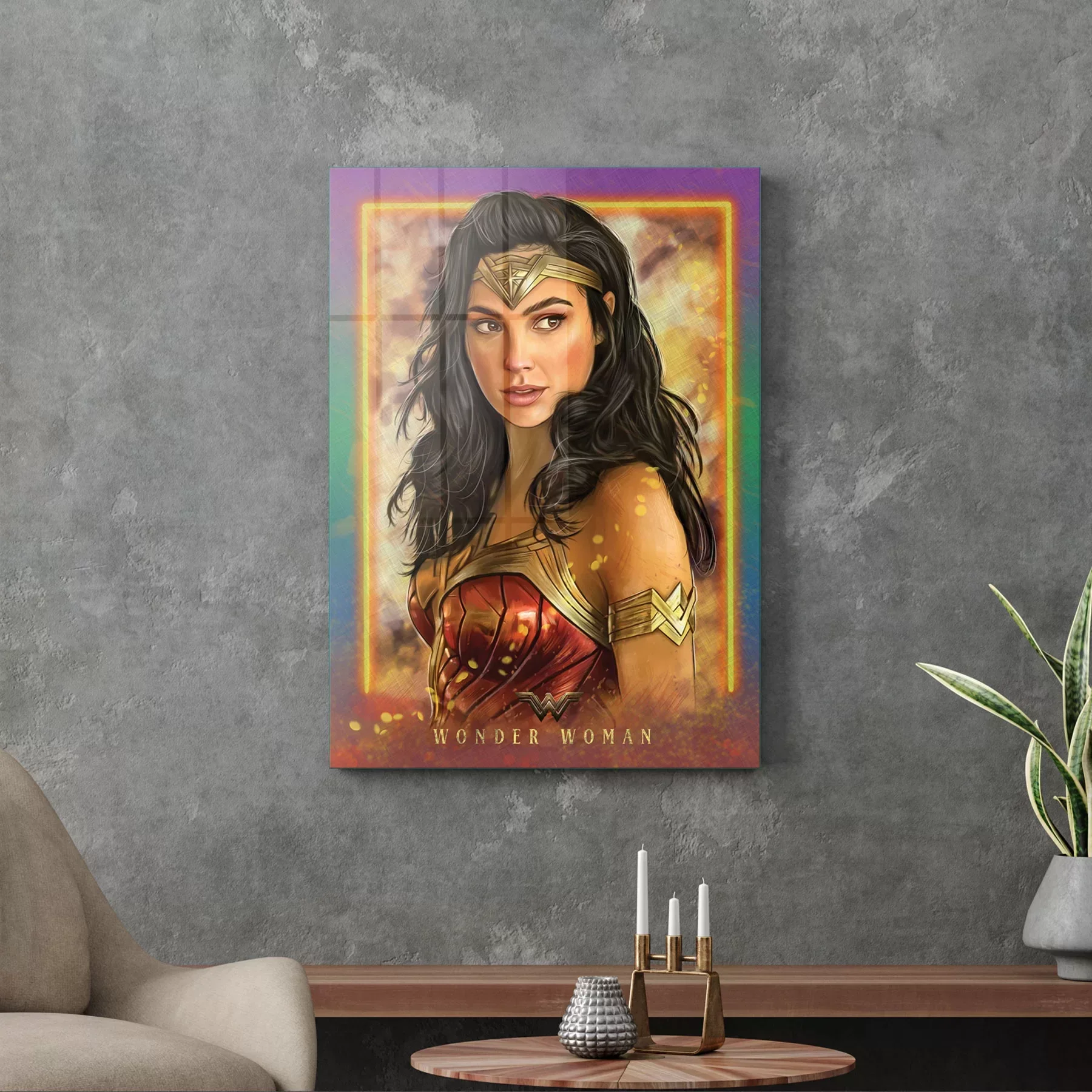 Picture of Decovetro Cam Tablo Wonder Woman 70x100 cm